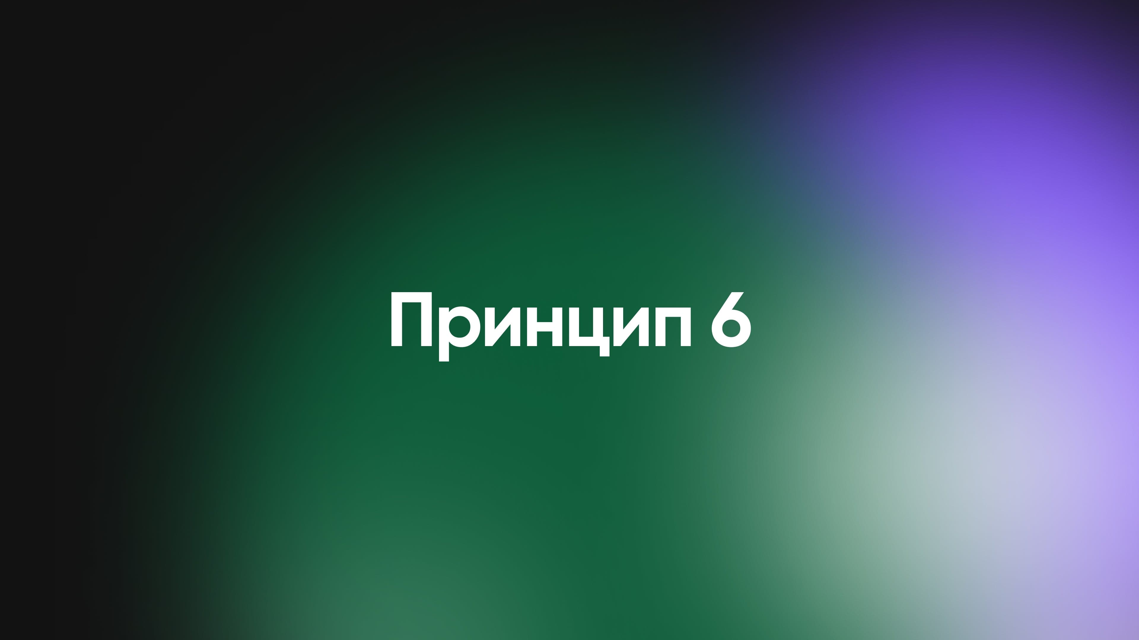 Шестой принцип
